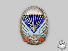 Czechoslovakia, Socialist Republic. Parachutist Badge, Silver Grade, C.1965