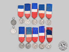 France, Third, Fourth And Fifth Republics. A Lot Of Twelve Ministry Of Labour And Social Security Ii Class Honour Medals