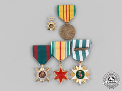 United States; Vietnam, Republic. A Lot Of Five Vietnam War Period Medals