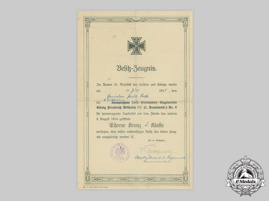 germany,_imperial._a1914_iron_cross_ii_class_document_to_grenadier_paul_orth_c20_01095