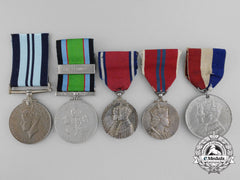 A Lot Of Five British Medals And Awards