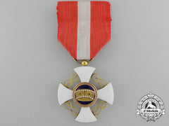 An Italian Order Of The Crown; Knight's Cross In Gold