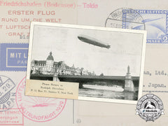 A Postcard To Japan Carried By The Airship “Graf Zeppelin” On Its First Flight