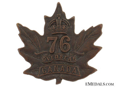 Wwi 76Th Infantry Battalion Cap Badge