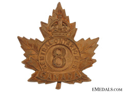 8Th Cental Ontario Reserve Regiment Cap Badge