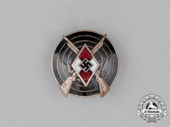 A Third Reich Period Hj Marksmanship Badge By Matthias Öschler & Sohn