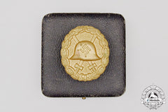 A Cased Third Reich Period German Condor Legion Gold Grade Wound Badge