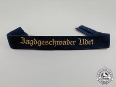 A Second War German Luftwaffe Jagdgeschwader Udet Cuff Title; Uniform Removed
