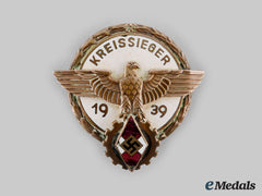 Germany, Hj. A 1939 National Trade Competition Victor’s Badge, By A.h. Tham