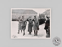 Germany, Wehrmacht. A 1937 Photograph Of Officers On Review At Weißenfels Barracks