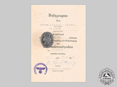 Germany, Wehrmacht. A Wound Badge, Silver Grade By The Vienna Mint, With Award Document To Rudolf Bogda