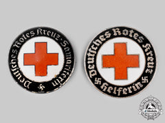 Germany, Drk. A Pair Of German Red Cross (Drk) Badges