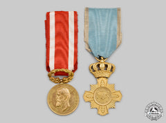 Romania, Kingdom. Two Service Awards