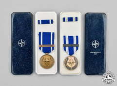 International. Two North Atlantic Treaty Organization (Nato) Medals, Cased