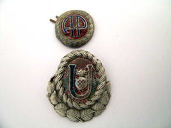 Ustasha Officer Cap Badges