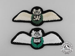 Two Singapore Air Force (Saf) Pilot Wings