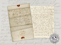 An 1809 Letter From Royal Marine Thomas Harding; H.m.s. Dannemark,