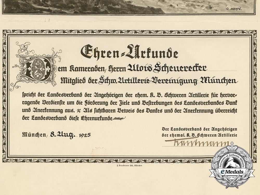 a1925_royal_bavarian_heavy_artillery_merit_certificate_d_1121