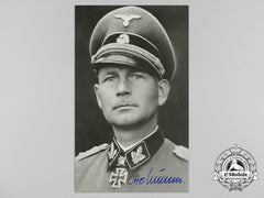 A Wartime Picture Postcard Signed By Ss-Obersturmbannführer Otto Kumm