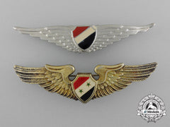 Two Syrian Arab Air Force Pilot Badges