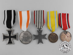 Five German Imperial Medals And Awards