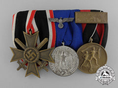 A Second War Wehrmacht Merit & Long Service Medal Bar