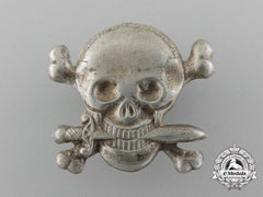 A Rare Second War Italian Black Brigade Skull Cap Badge