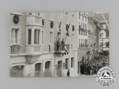 An Unpublished Picture Postcard Of A.h. Addressing The Crowd At The Newly Built “Elephant House”