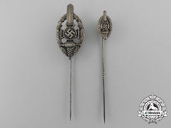 A Lot Of Two National Socialist War Victim’s Care Stickpins By Deschler & Sohn