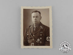 Germany, Nsdap. A Photograph Of A Golden Party Badge Recipient