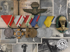 A Superb Ww2 Hungarian Master Parachutist's Grouping, With Awards, Id, Photos