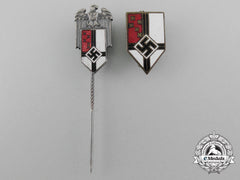 A Set Of Two Honour Of The Colonial Bund Stickpins And Badges