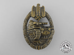 An Early Panzer Badge; Bronze Grade By Hermann Wernstein