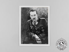 A Signed Picture Of Knight’s Cross Recipient Adolf Galland With His Business Card