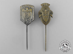 A Grouping Of Two Winter Relief Of The German People Charitable Marksmanship Event Stick Pins