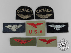 Seven Second War Era Rcaf And Raf Insignias