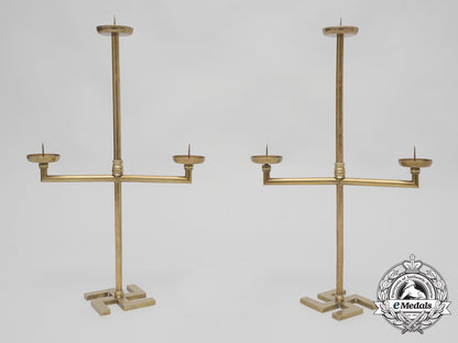 a_rare_set_of_two_large_brass_candelabra_d_7346