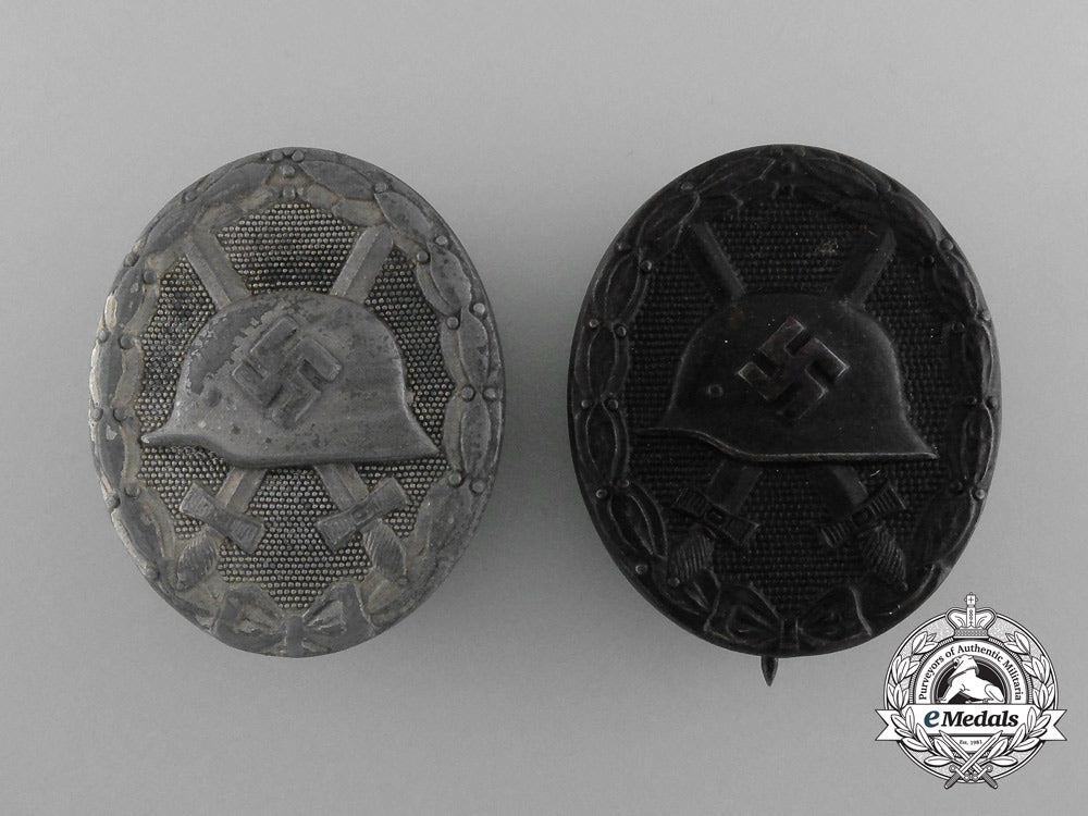 a_lot_of_two_second_war_german_wound_badges;_silver_and_black_grade;_both_marked_d_7435