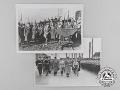 Two Press Photos Of Reich Minister Rudolf Heß At The Mittelland Canal