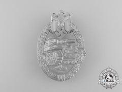 An Absolutely Mint Silver Grade Tank Badge By Ferdinand Wiedmann