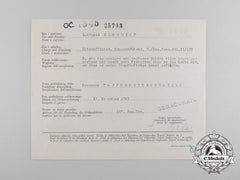 A Croatian Bronze Grade Bravery Medal Award Document To Nco Benedikt Luitpold