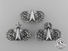 Three American Air Force Space And Missile Badges