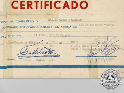 a_cuban_ministry_of_revolutionary_armed_forces_certificate_signed_by_fidel_castro_d_9724_2_1