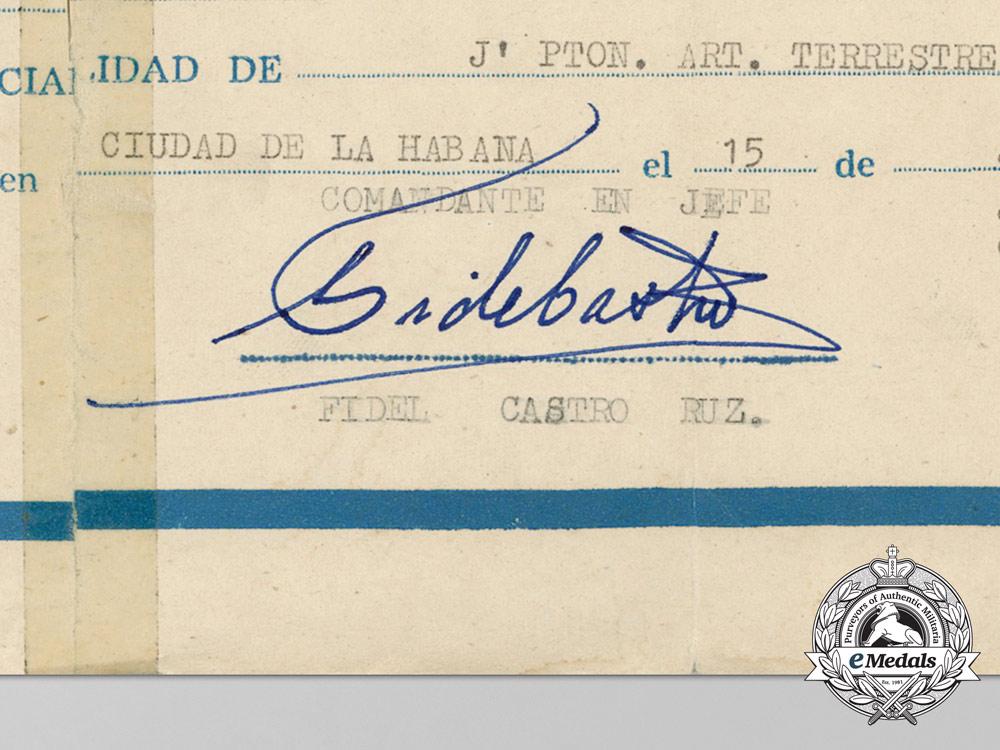 a_cuban_ministry_of_revolutionary_armed_forces_certificate_signed_by_fidel_castro_d_9725_2_1