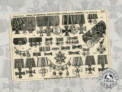 A First War Medals & Decorations Product Page From Manufacture M. Fleck & Son, Hamburg