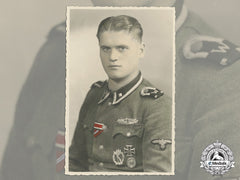 A Period Colourized Photo Of Ss Unterscharführer Felix Wüster, Ss Regiment “Westland”