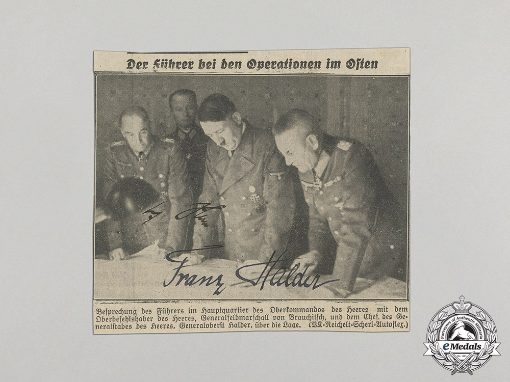 a_wartime_newspaper_clipping_signed_by_ah_and_franz_halder_dd_5899