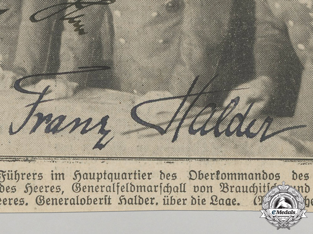 a_wartime_newspaper_clipping_signed_by_ah_and_franz_halder_dd_5900