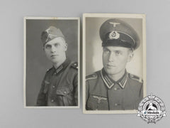 Two Wartime Photographs Of Wehrmacht Soldier Karl Labitzke