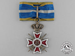 Romania, Kingdom. A Crown Order With Swords, Commander's Badge